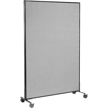 Interion By Global Industrial Interion Mobile Office Partition Panel, 48-1/4inW x 75inH, Gray 694960MGY